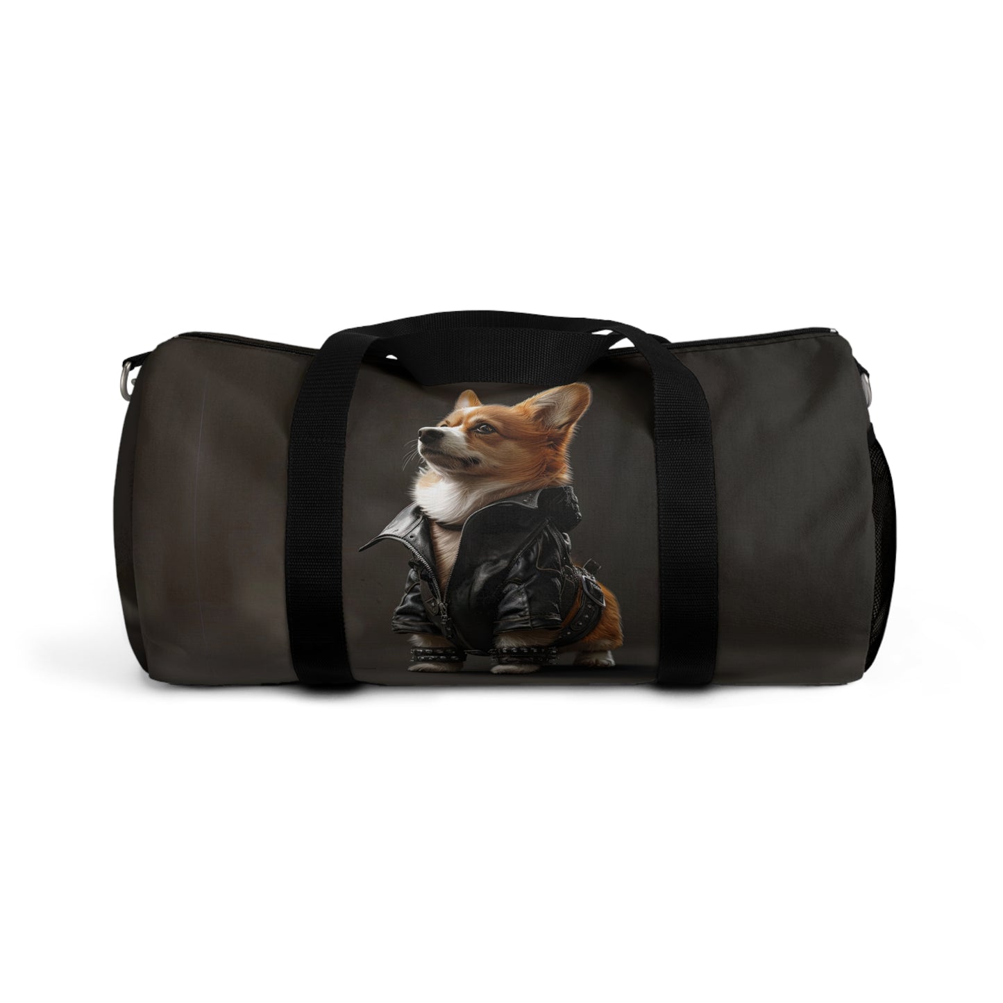 Leader of the Pack Corgi Duffel Bag - Cool Biker Theme Corgi Travel Gym Bag