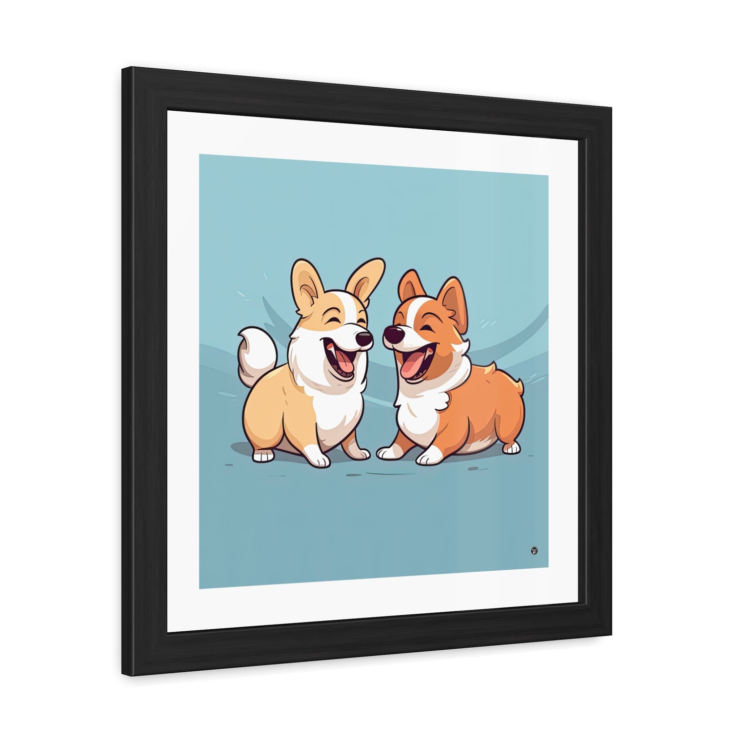 Impression encadrée "Couple de Corgis"