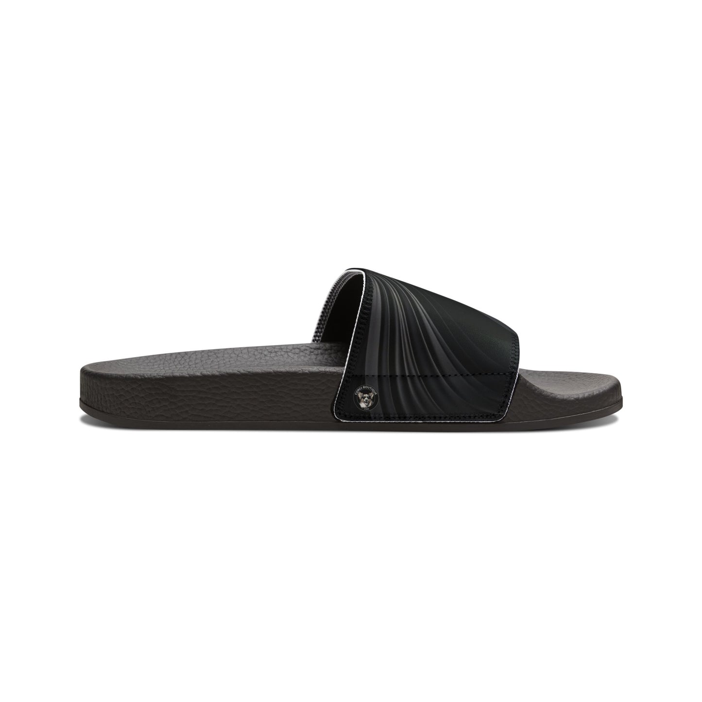 Corgi Potter Magic Wand Men's Black Swirl Slide Sandals - Casual Pool & Beach Slides