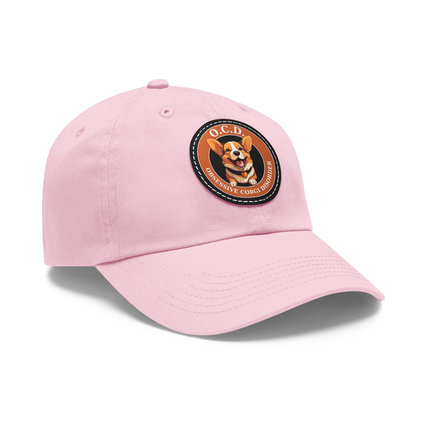 O.C.D. Obsessive Corgi Disorder - Cap with Leather Patch