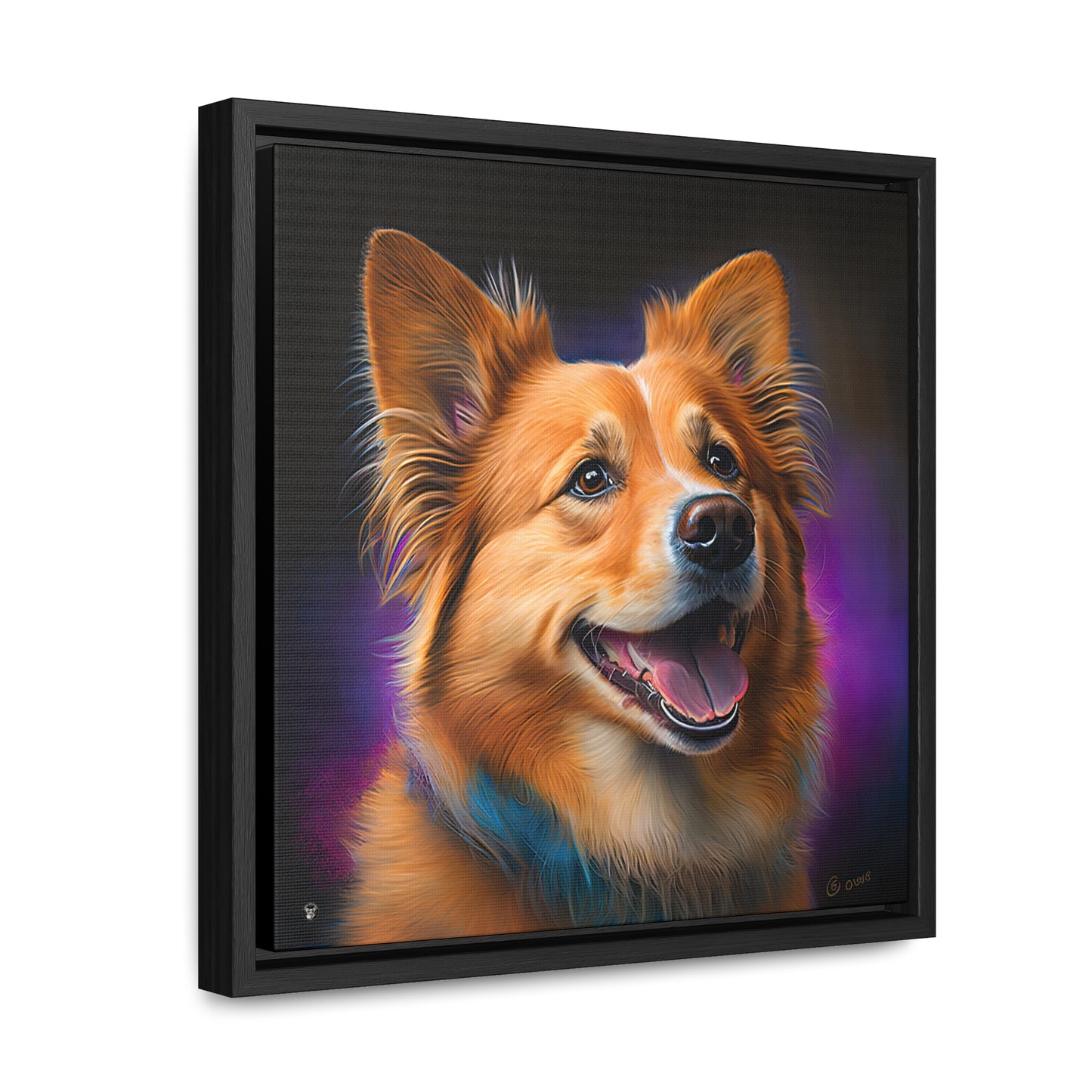 Golden Corgi - Framed on Canvas