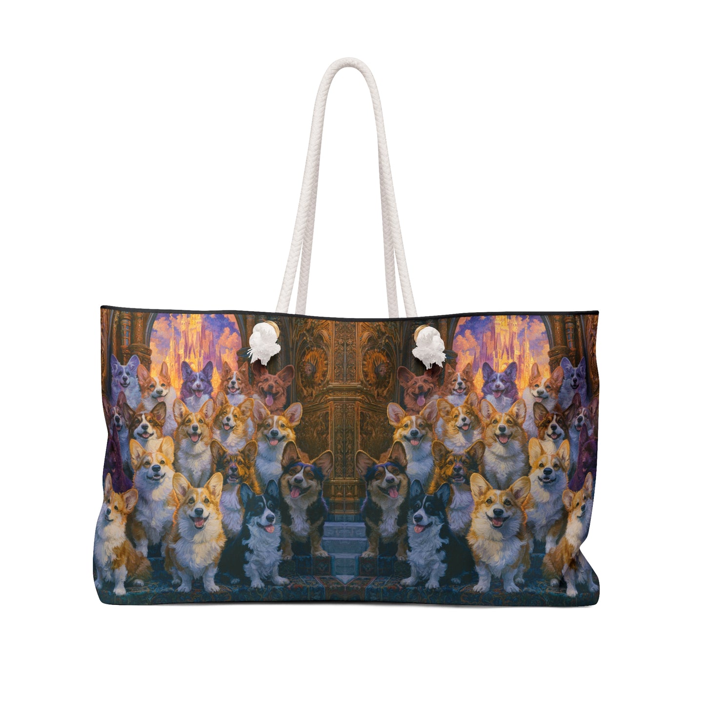 Pearly Gates Corgi Weekender Beach Bag – Corgis in Heaven Travel Tote