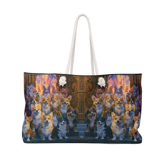 Pearly Gates Corgi Weekender Beach Bag – Corgis in Heaven Travel Tote