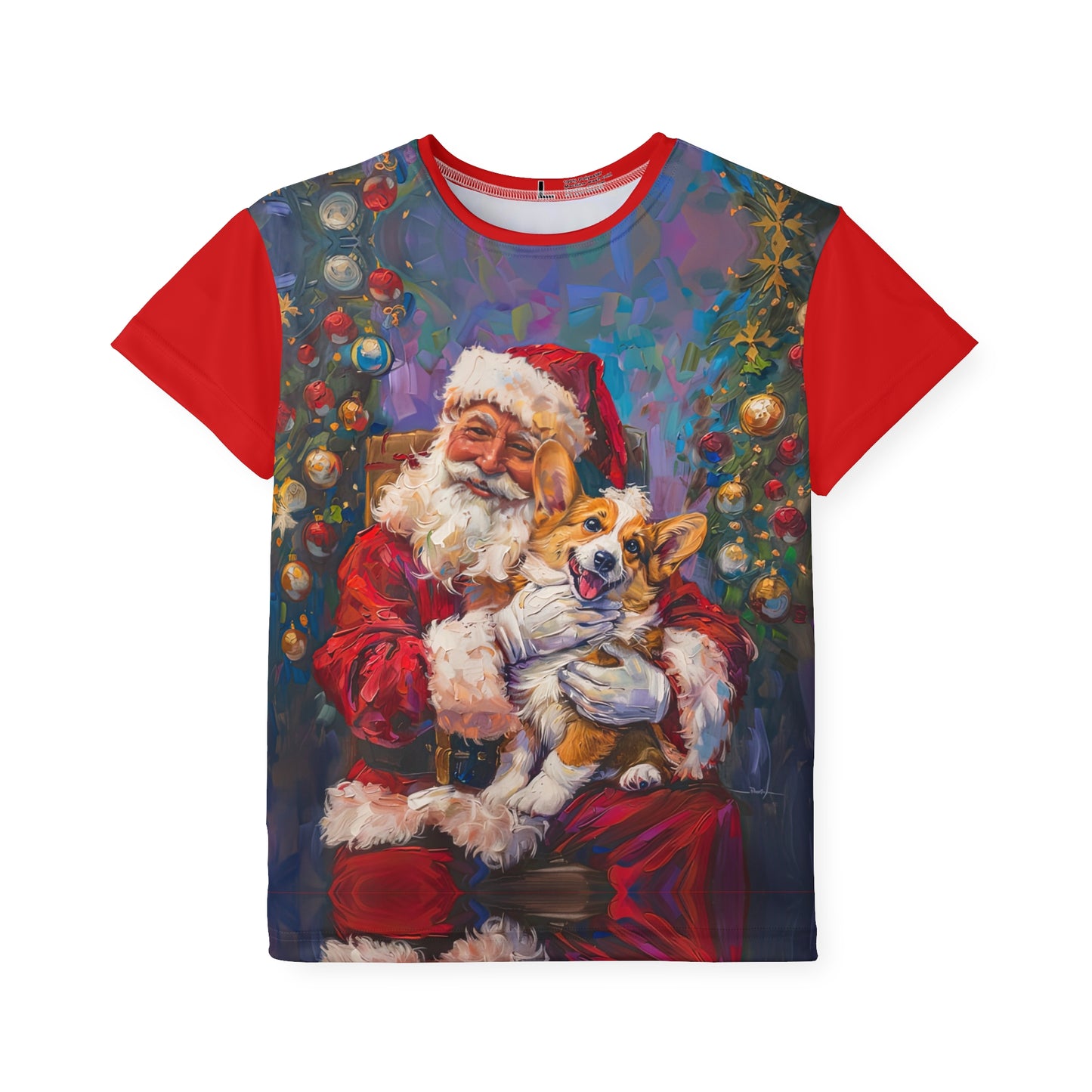 Christmas Corgi Kid's Sports Tee