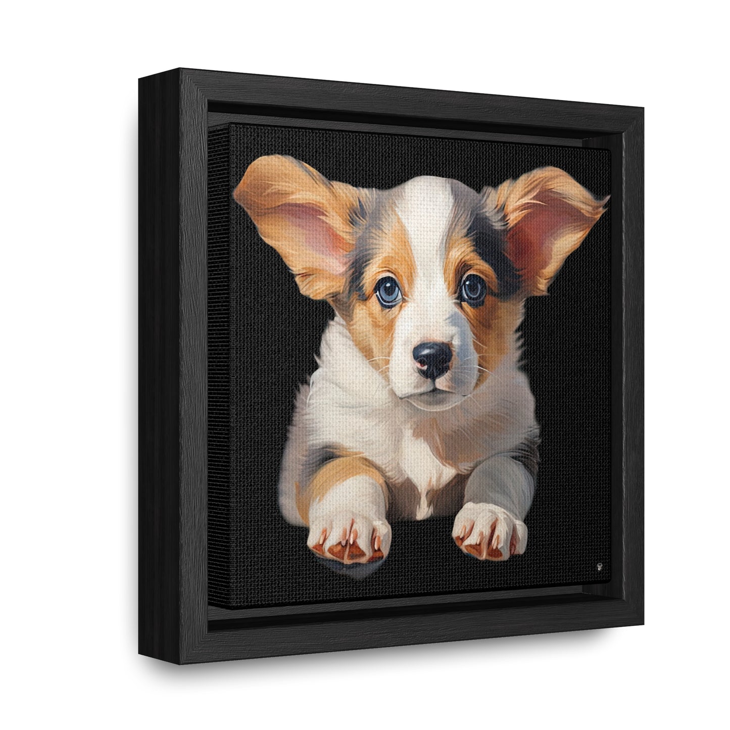 Puppy Portrait - Framed on Canvas