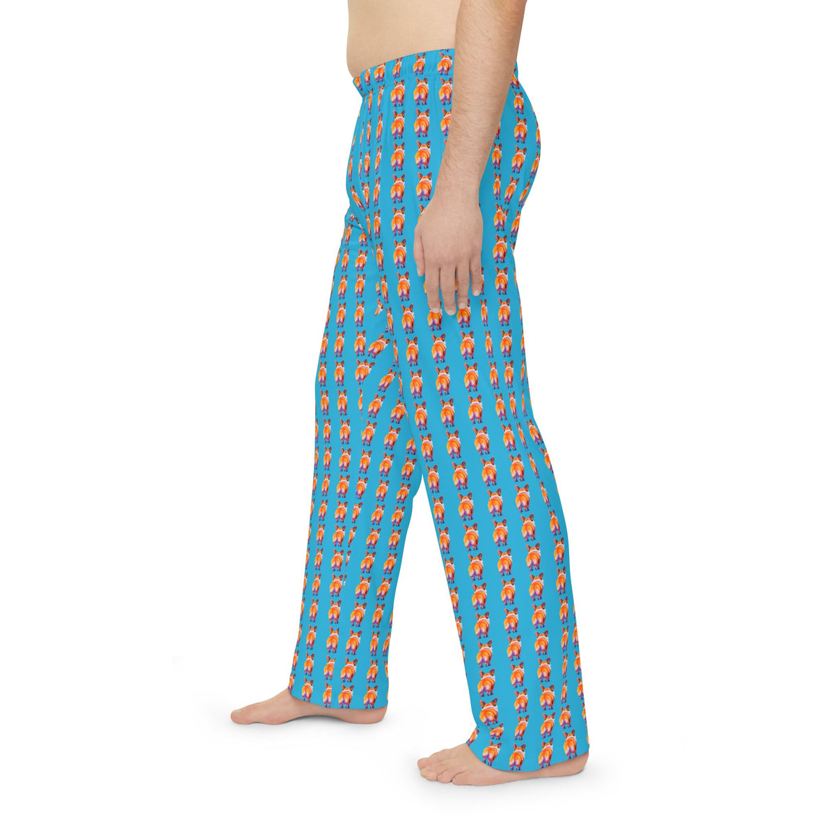 Corgi Butt Stripes Artistic Portrait - Men's Lounge Pants