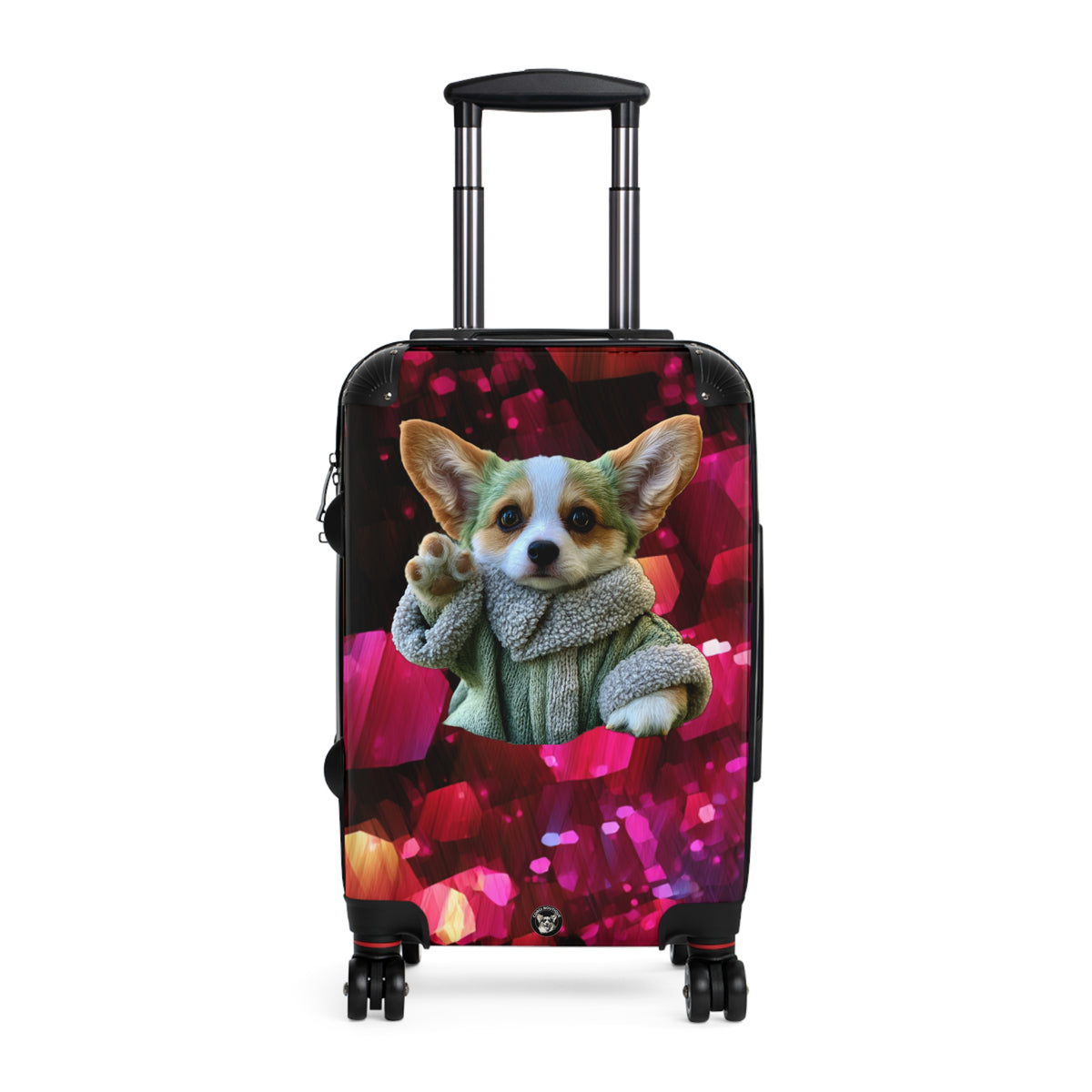 Baby Corgi Space Glitter Puppy Suitcases – May the Corgi & This Star Warrior Luggage Be With You