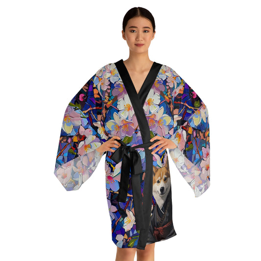 Cherry Blossom Zendog Kimono Robe