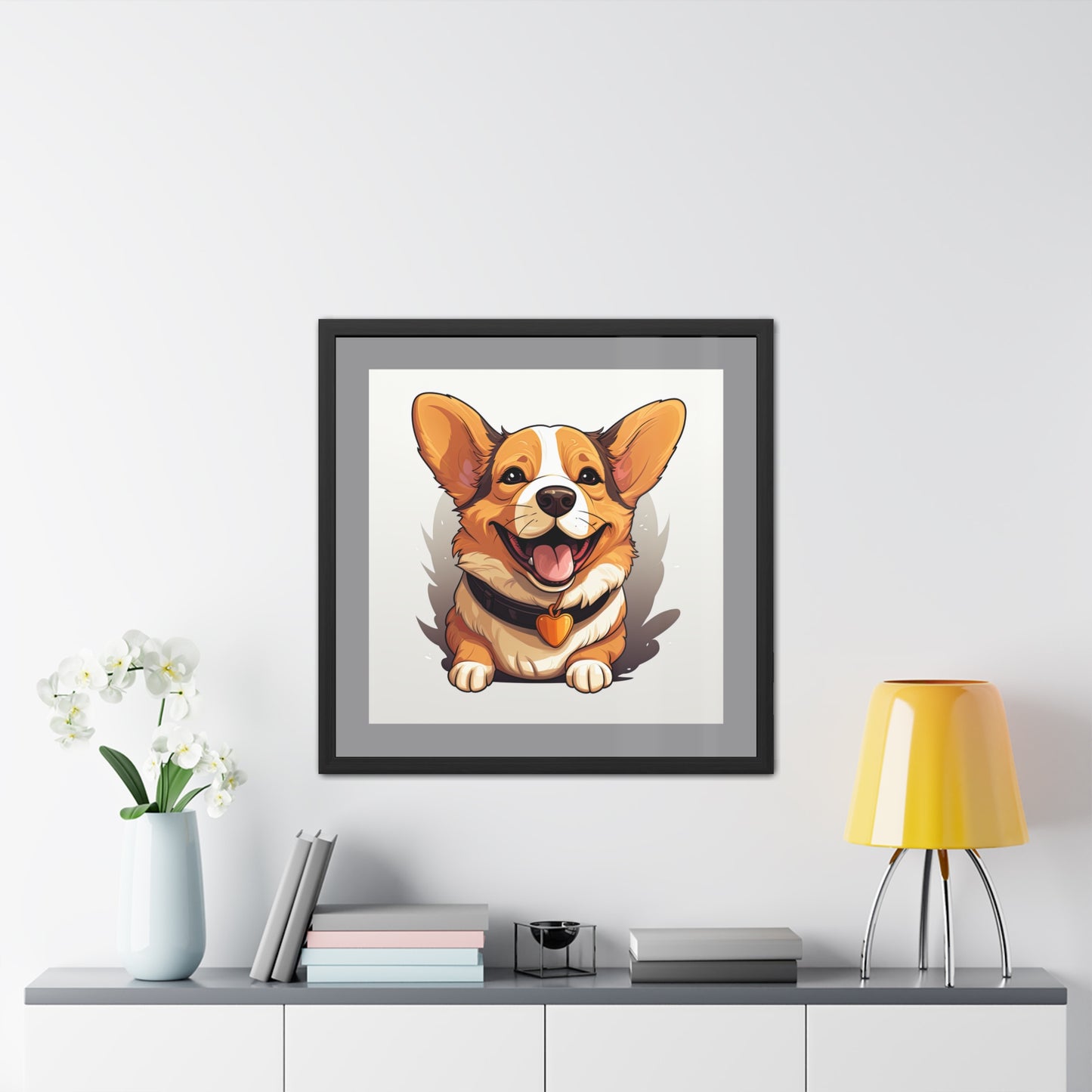 Impression encadrée "Amour de chiot"
