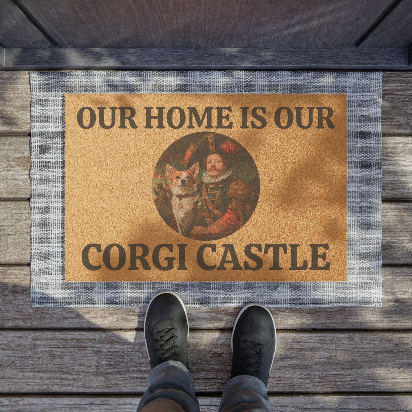 Our Home is our Corgi Castle - Doormat
