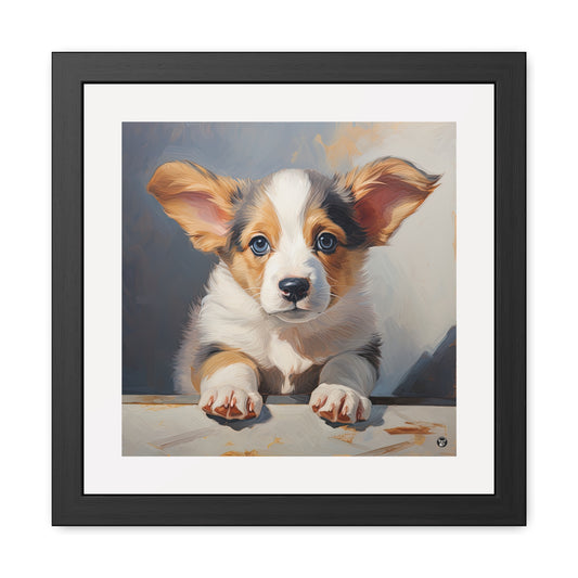 Puppy Portrait Framed Print