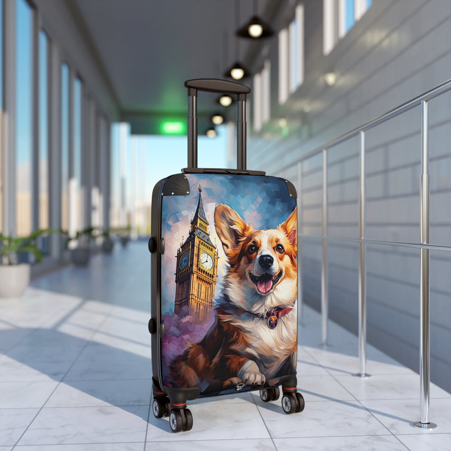 Corgi & Big Ben in London Travel Suitcases – British Theme Rolling Luggage