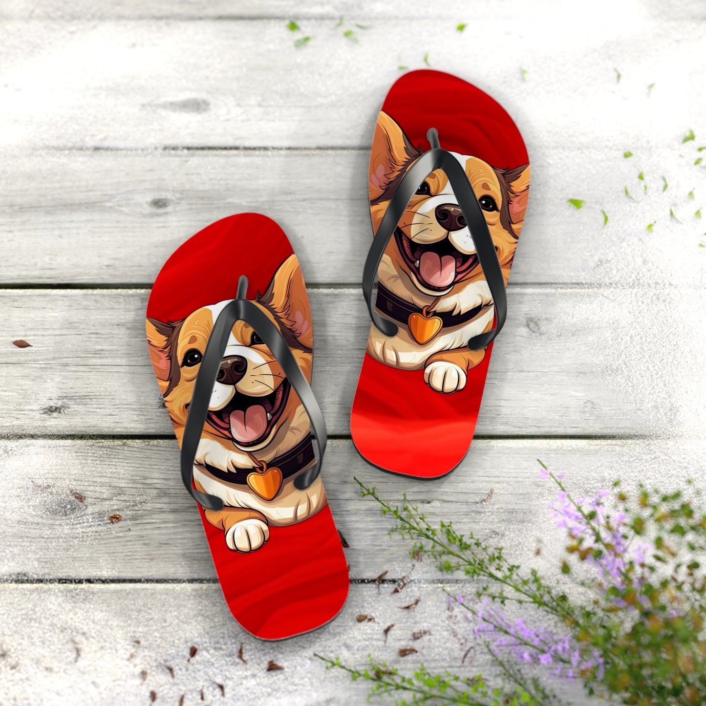 Puppy Love Flip-Flops