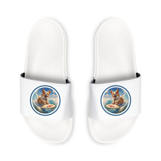 Cowabunga Corgi - Women's Slide Sandals