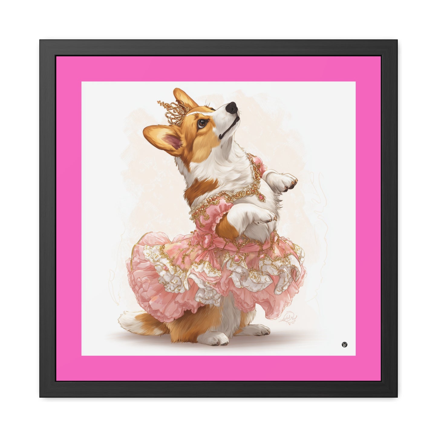Princess Corgi Framed Print