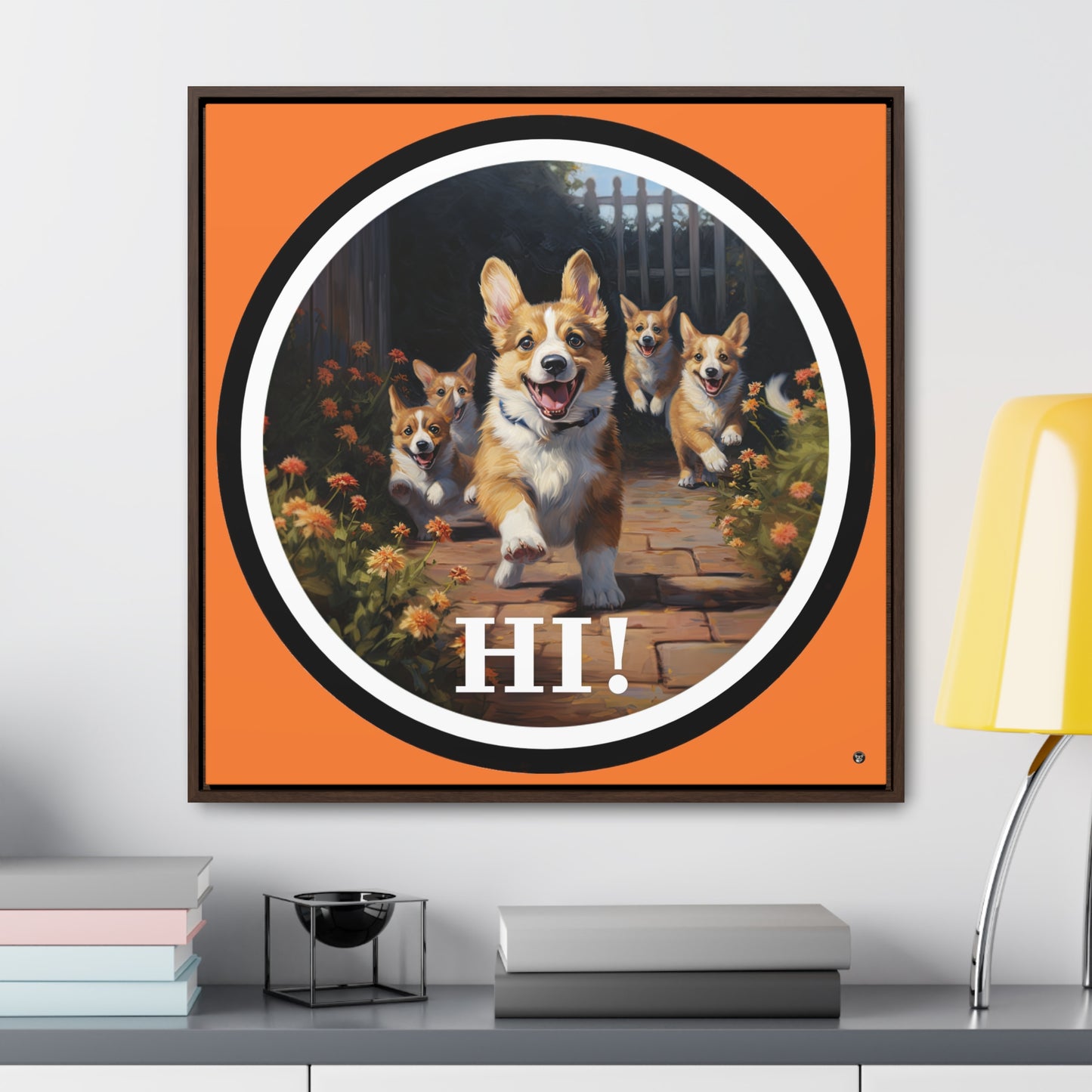Hi! - Framed on Canvas