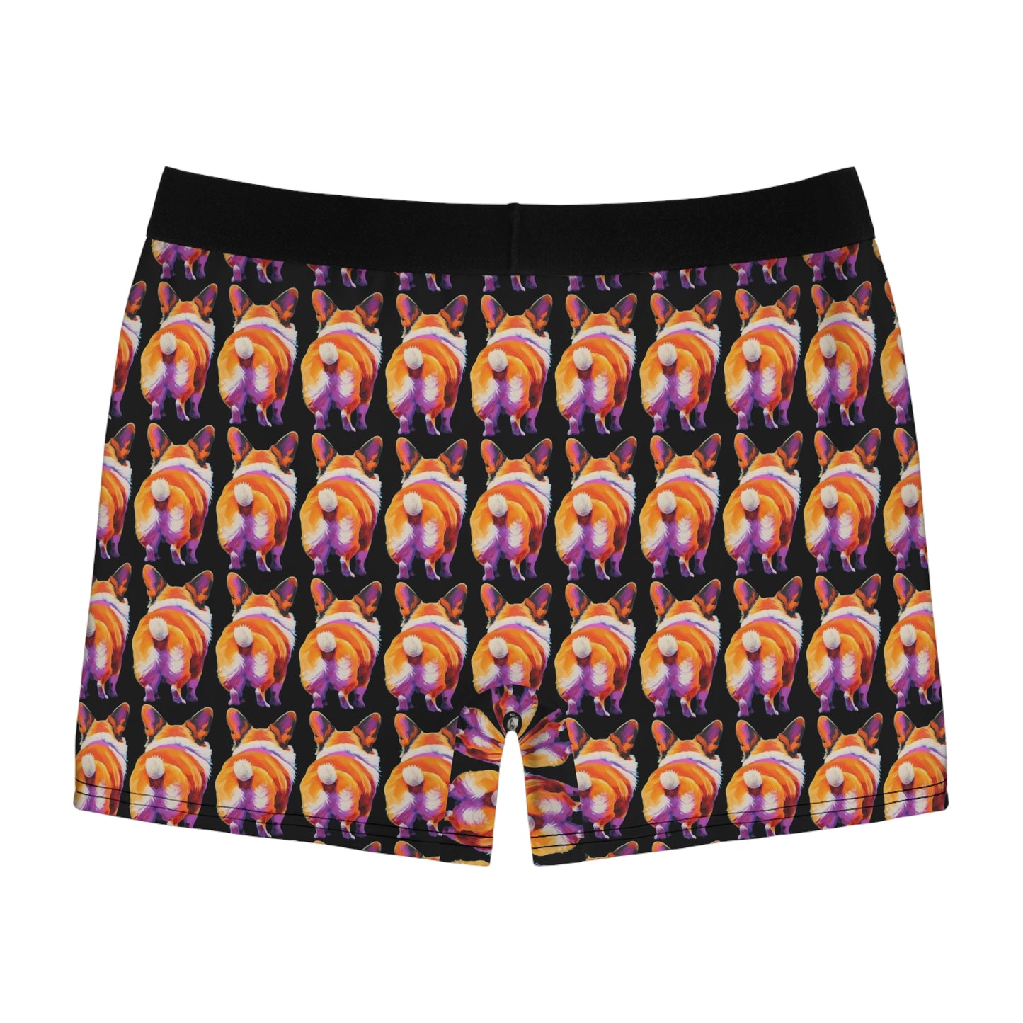 Corgi Butt Boxer Briefs in Black
