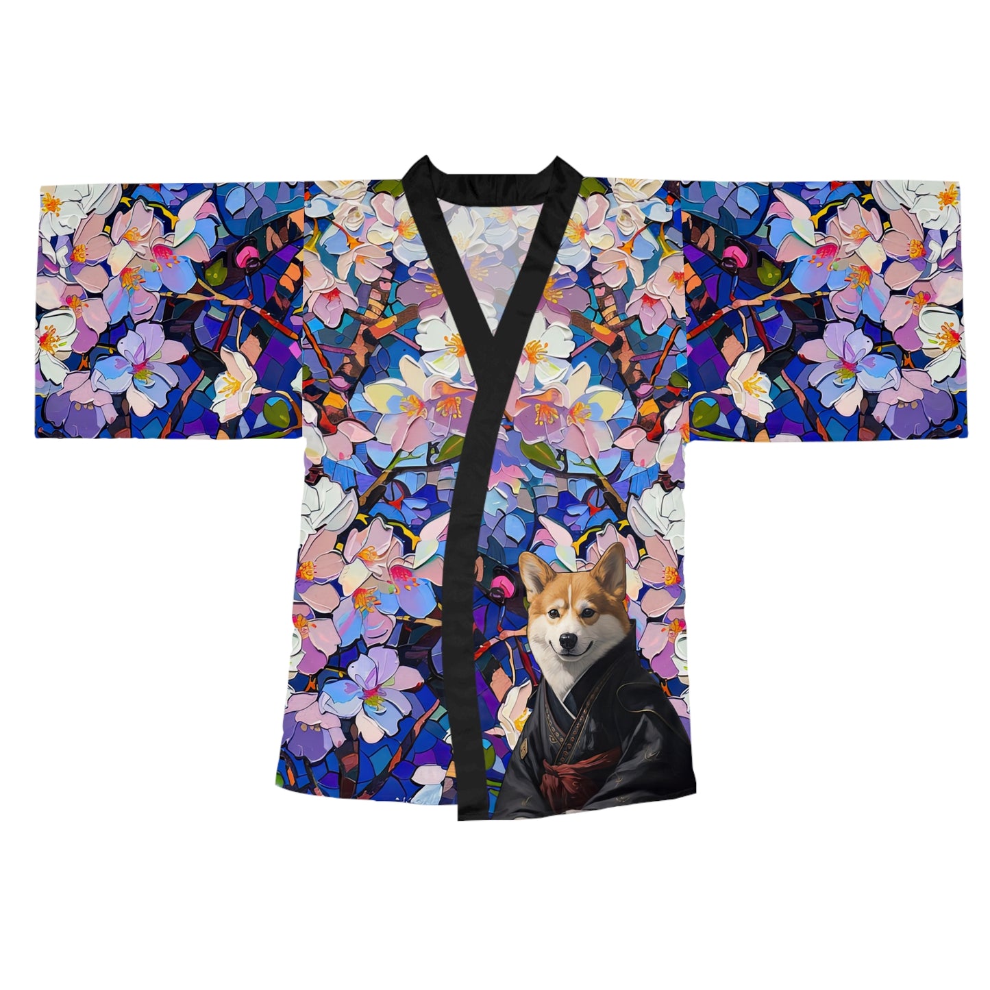 Cherry Blossom Zendog Kimono Robe