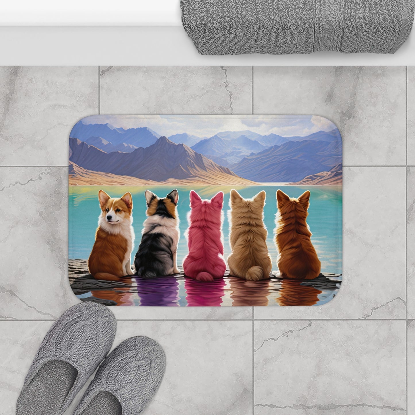 Corgi Lake - Bath Mat