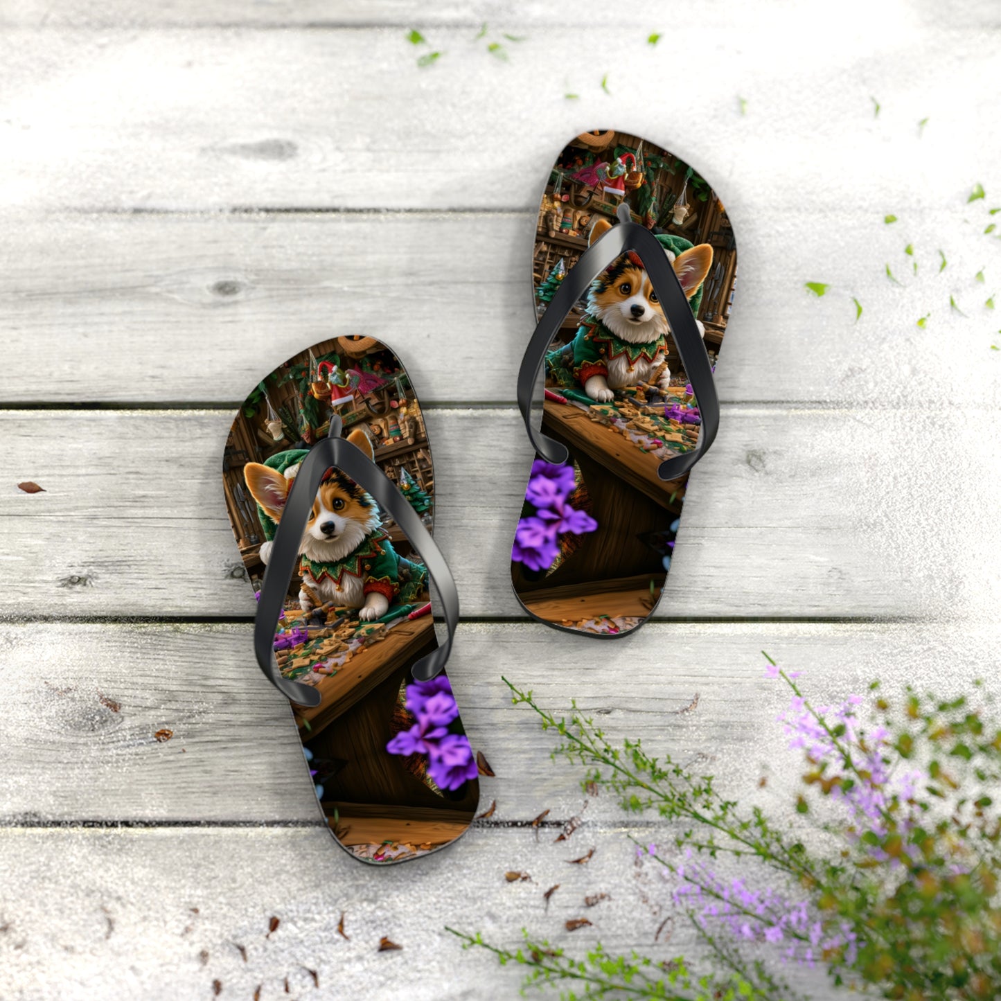 Santa's Little Helper Flip-Flops