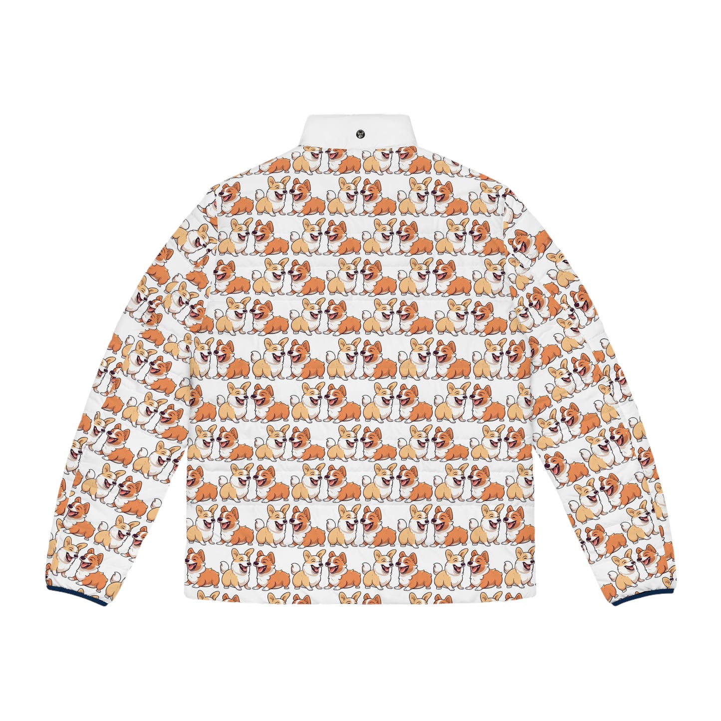 Corgi Couple Mosaic - Puffer Jacket