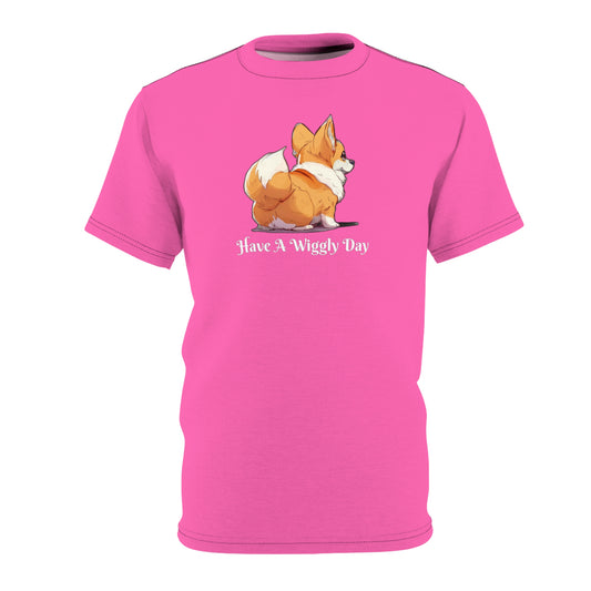 Have a Wiggly Day Unisex Bold Tee in Pink