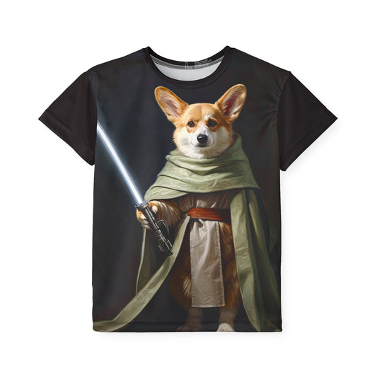 Jedi Corgi Kid's Sports Tee