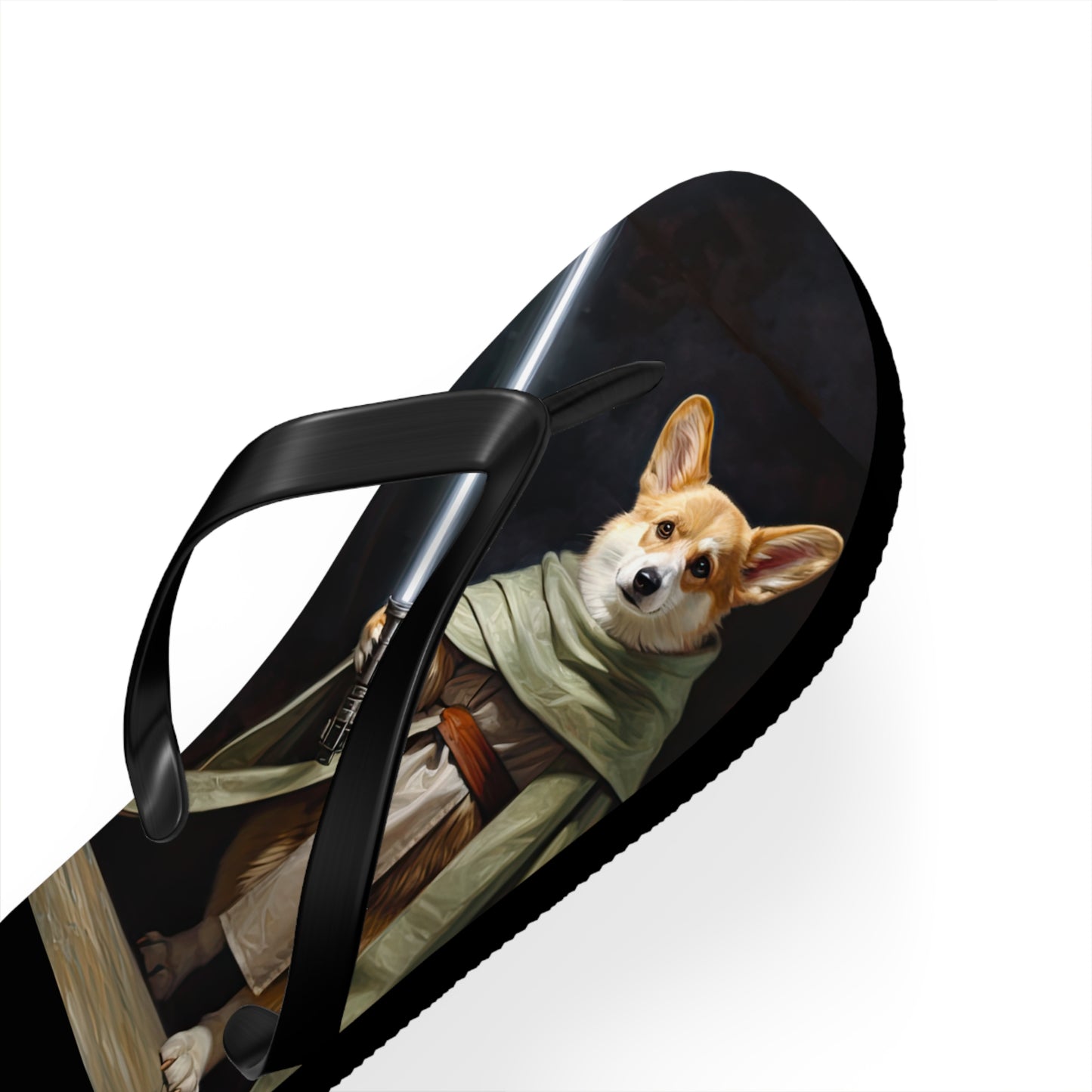Jedi Corgi Flip-Flops
