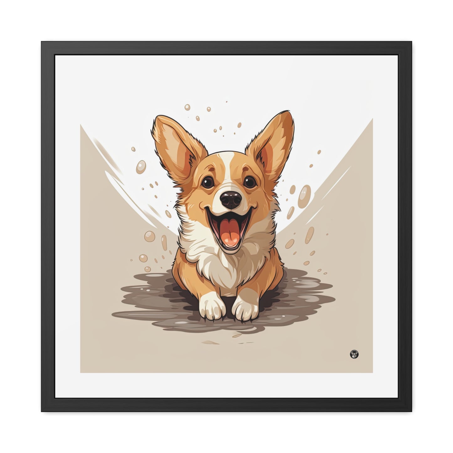 Impression encadrée : Mignonnerie de Corgi