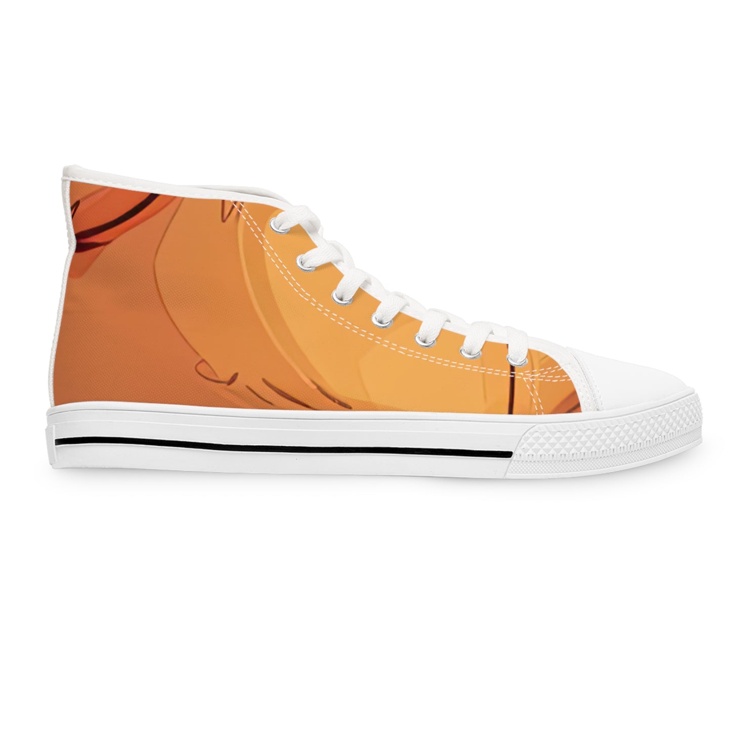 Cutie Patootie Corgi Autumn Orange Women's High Top Casual Canvas Sneakers