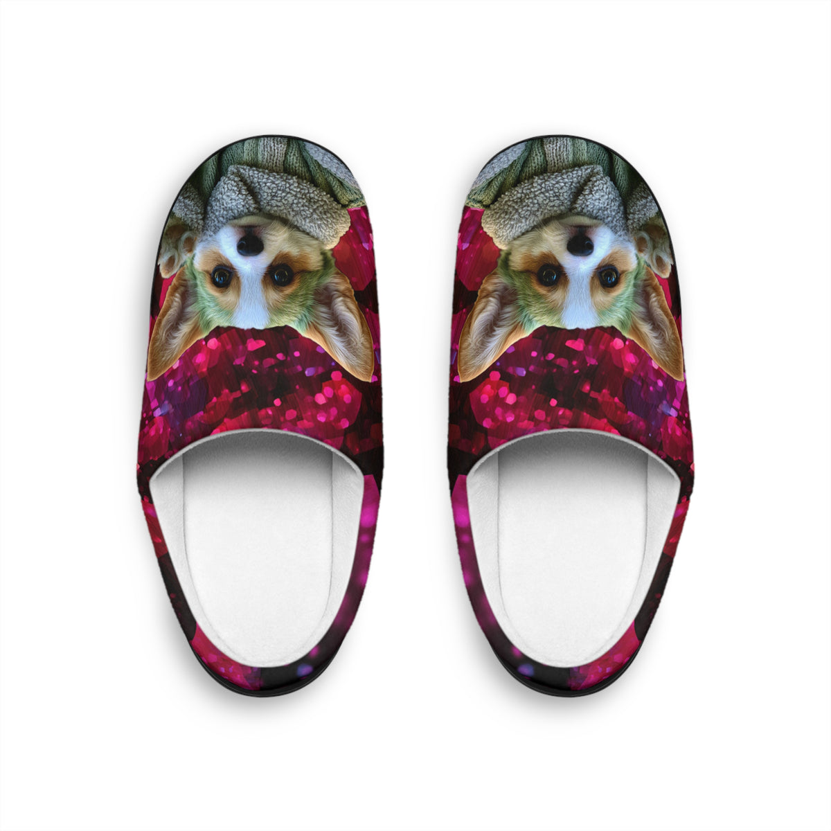 Baby Corgi Star Warrior Women's Slippers — Galaxy Glitter Clogs