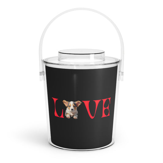 LOVE - Ice Bucket with Tongs