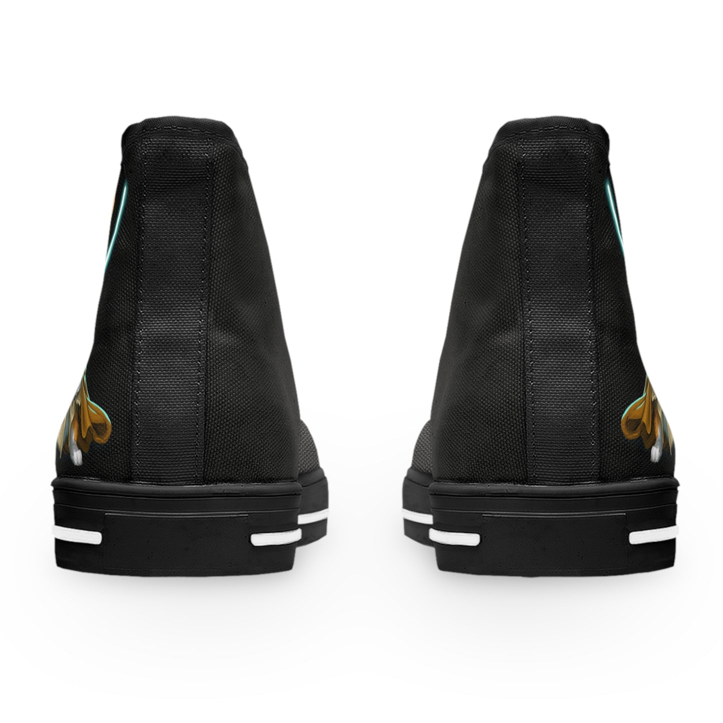 Little Light Knight Corgi Star Warrior Women's High Top Casual Black Canvas Sneakers