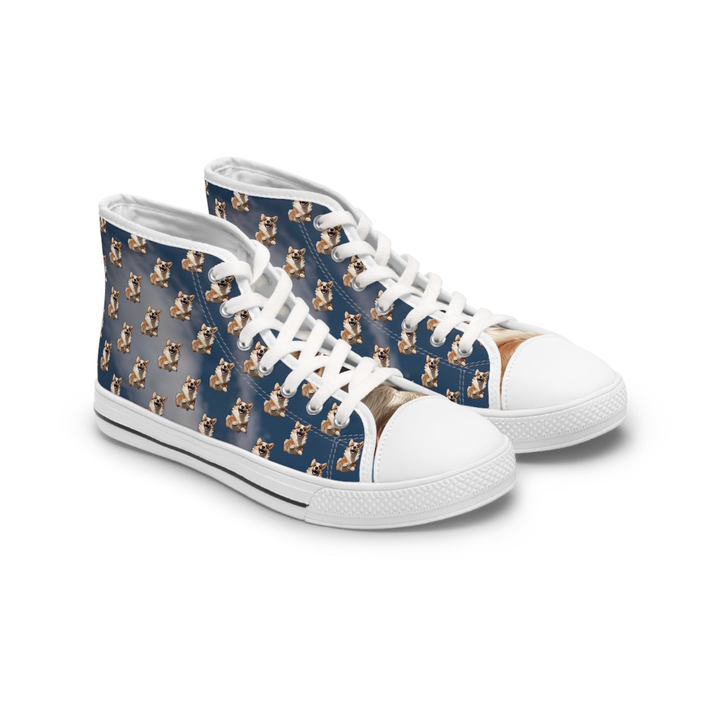 Super Corgi Mosaic - Women's High Top Sneakers