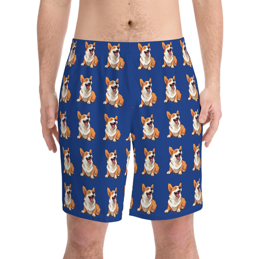 Comical Corgi Mosaic - Board Shorts
