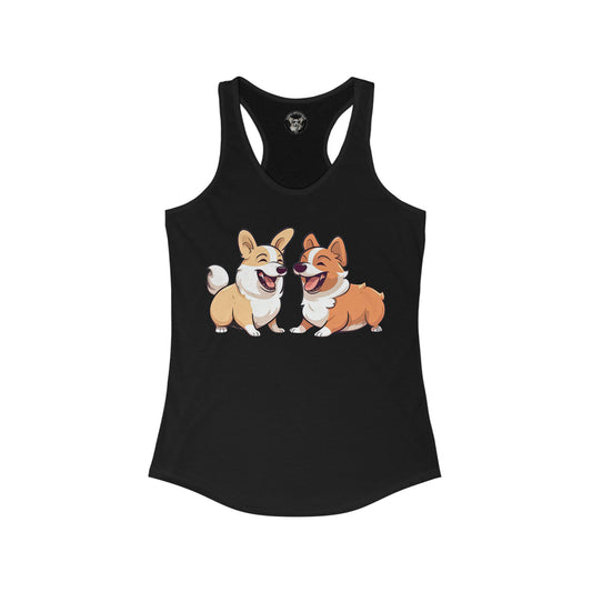 Corgi Couple - Racerback Tank