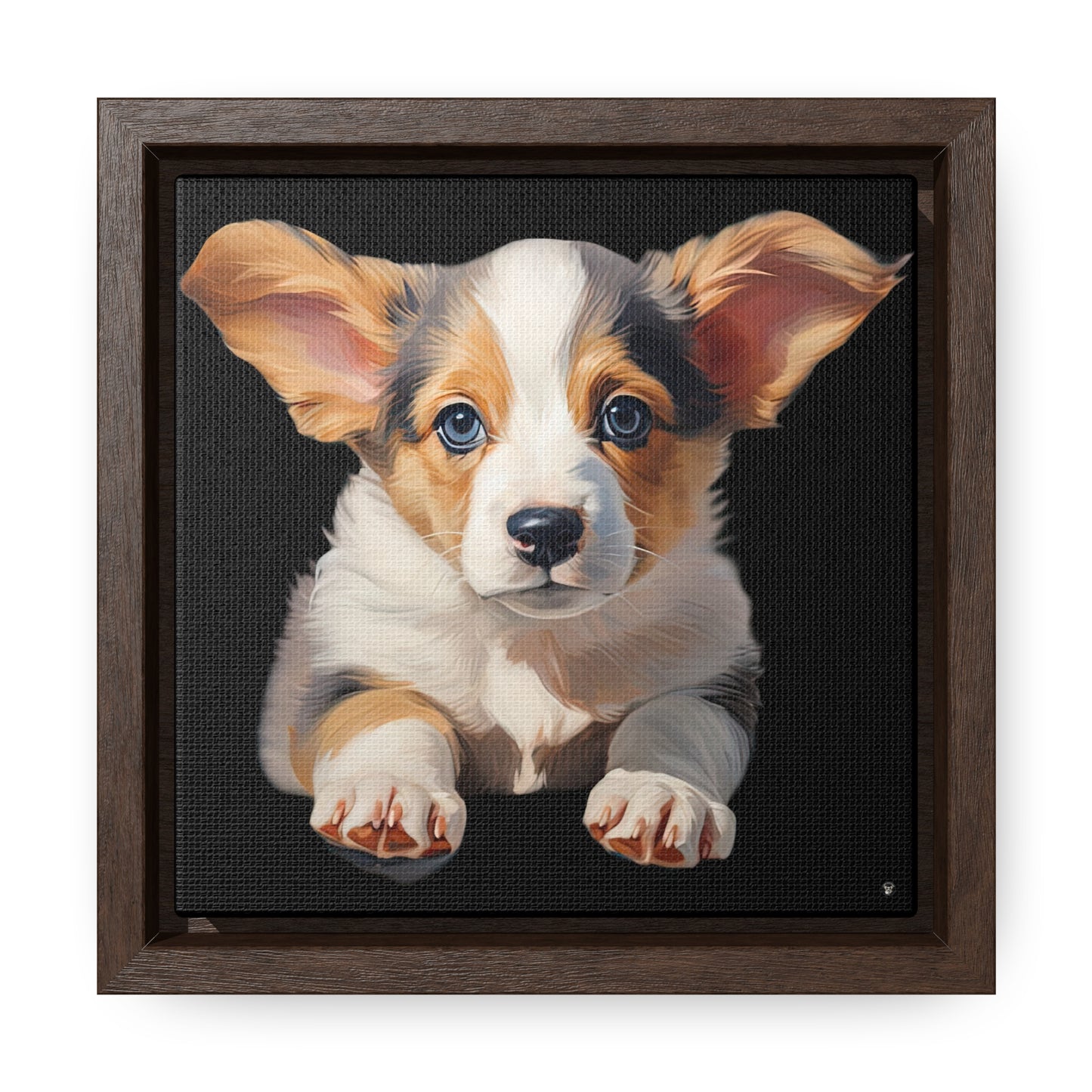 Puppy Portrait - Framed on Canvas