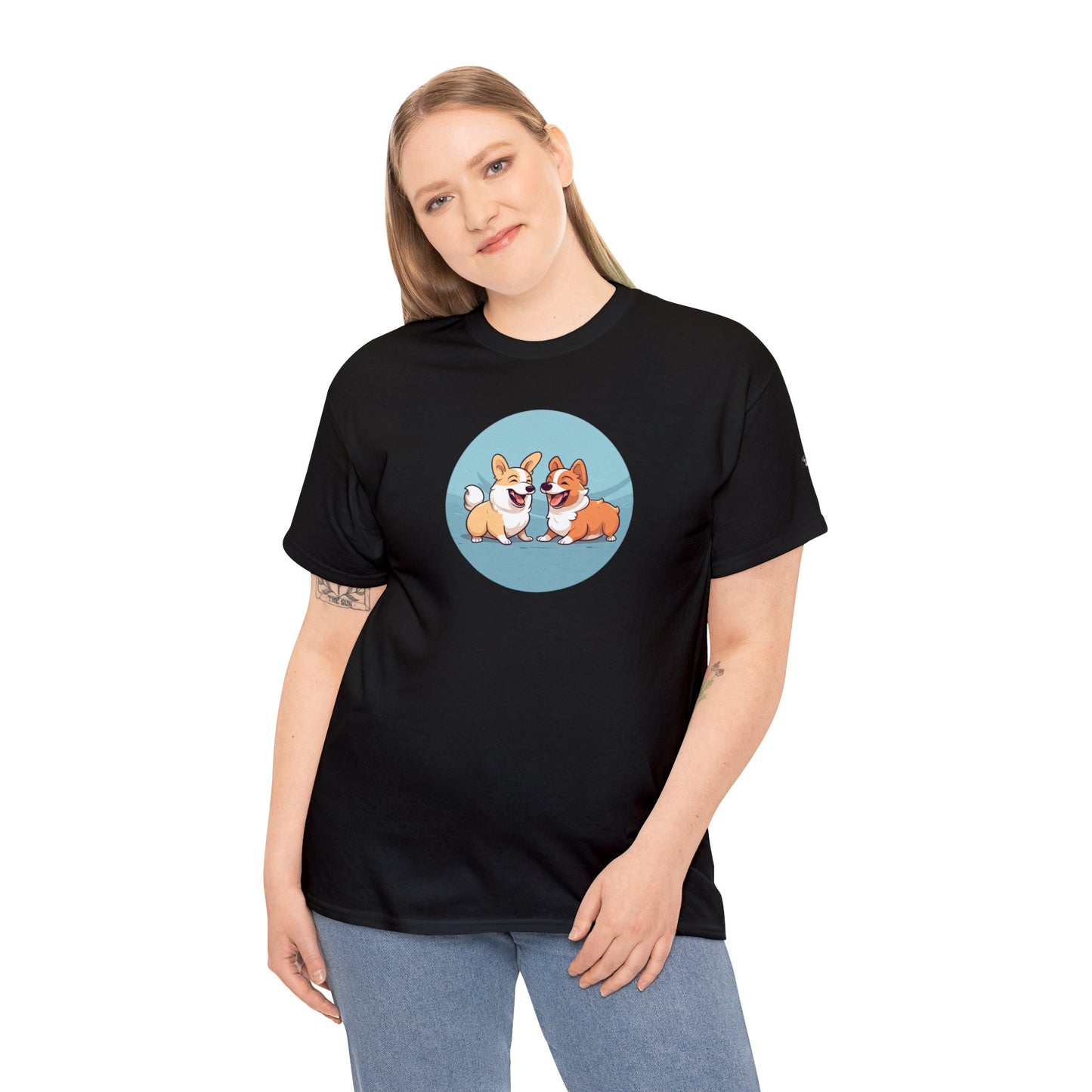 Corgi Couple - Unisex Heavy Cotton Tee