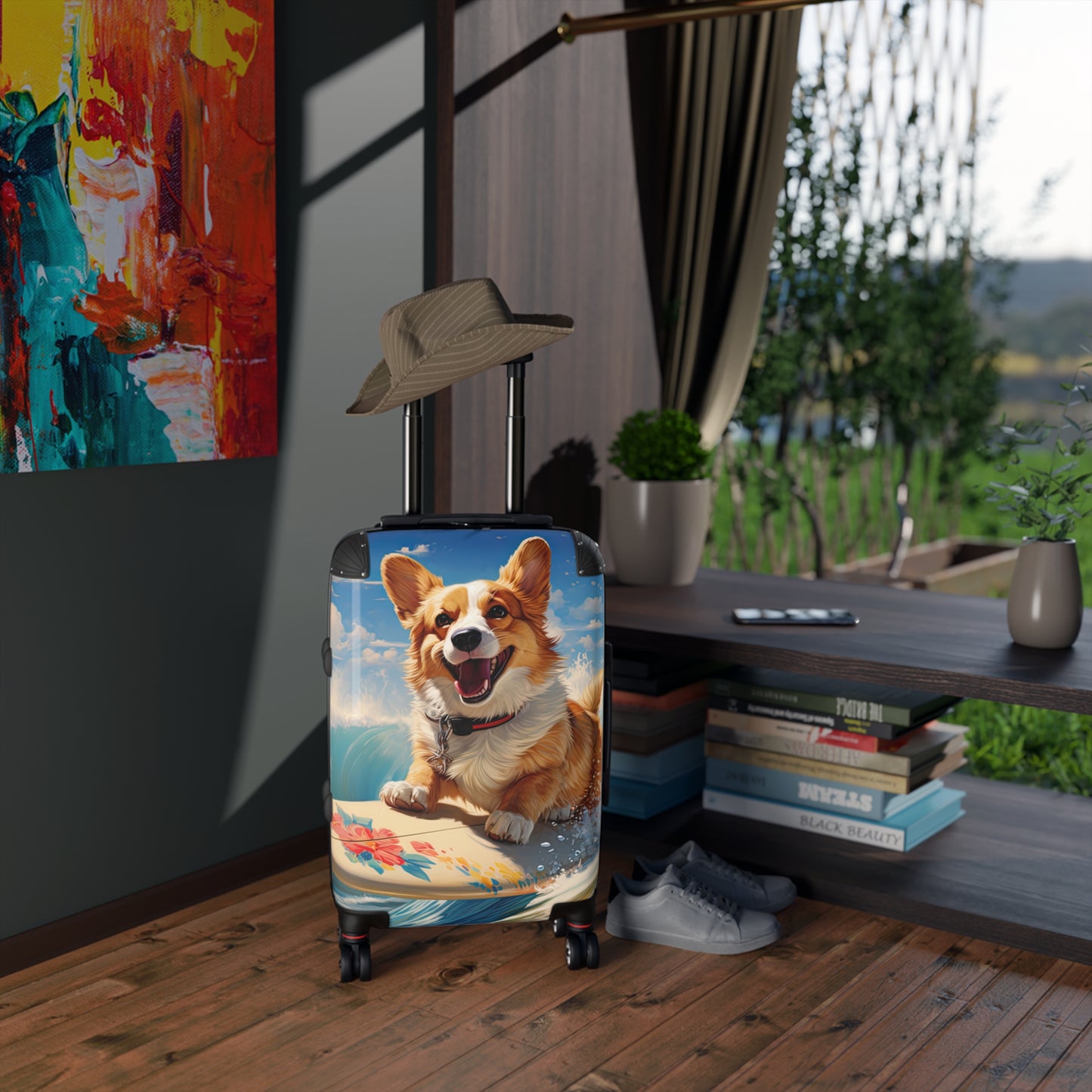 Cowabunga Corgi - Suitcase
