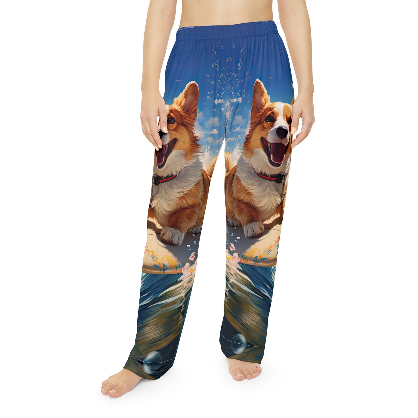 Cowabunga Corgi Women's Pajama Pants