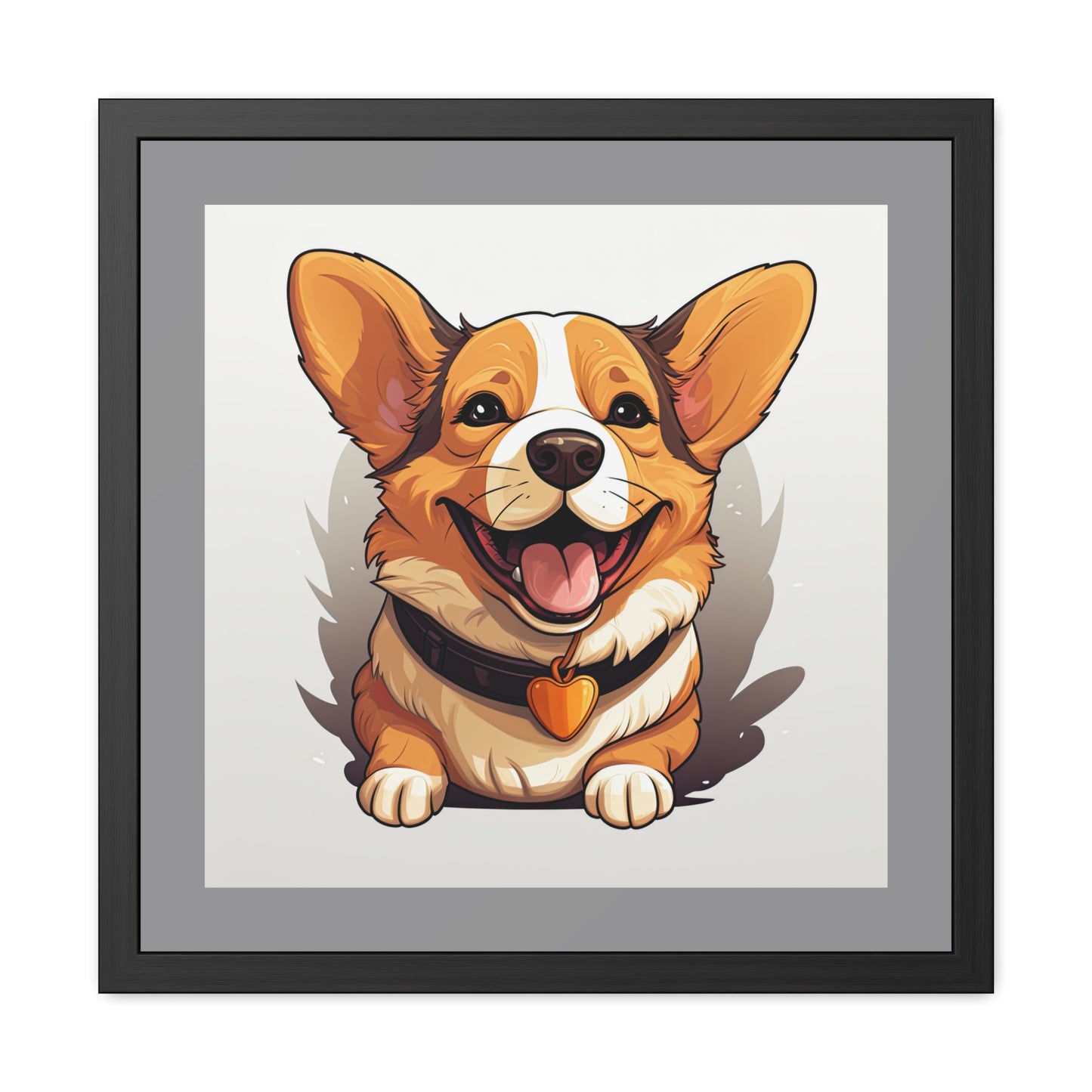 Impression encadrée "Amour de chiot"