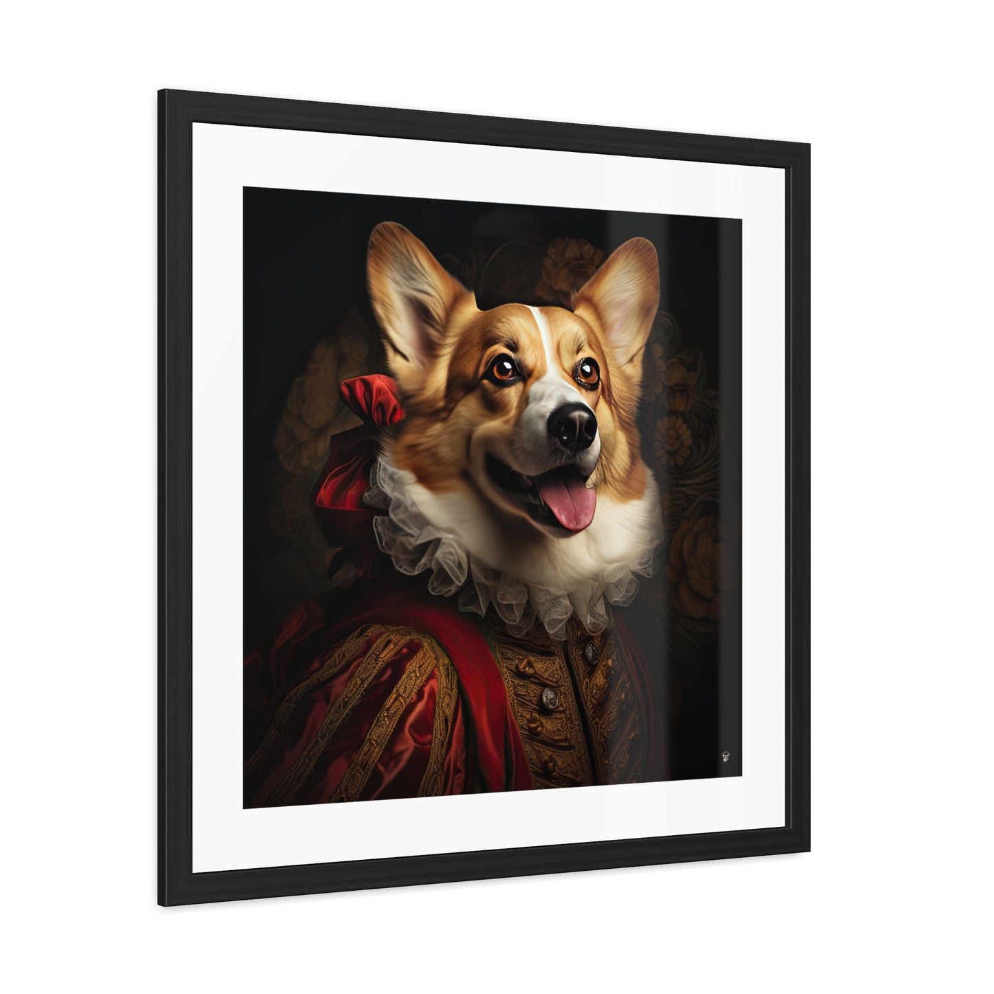 Gravure encadrée Corgi Renaissance