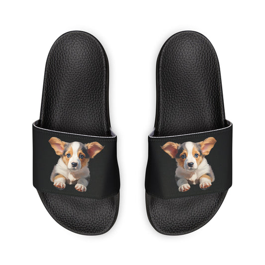 Puppy Portrait - Women's Slide Sandals