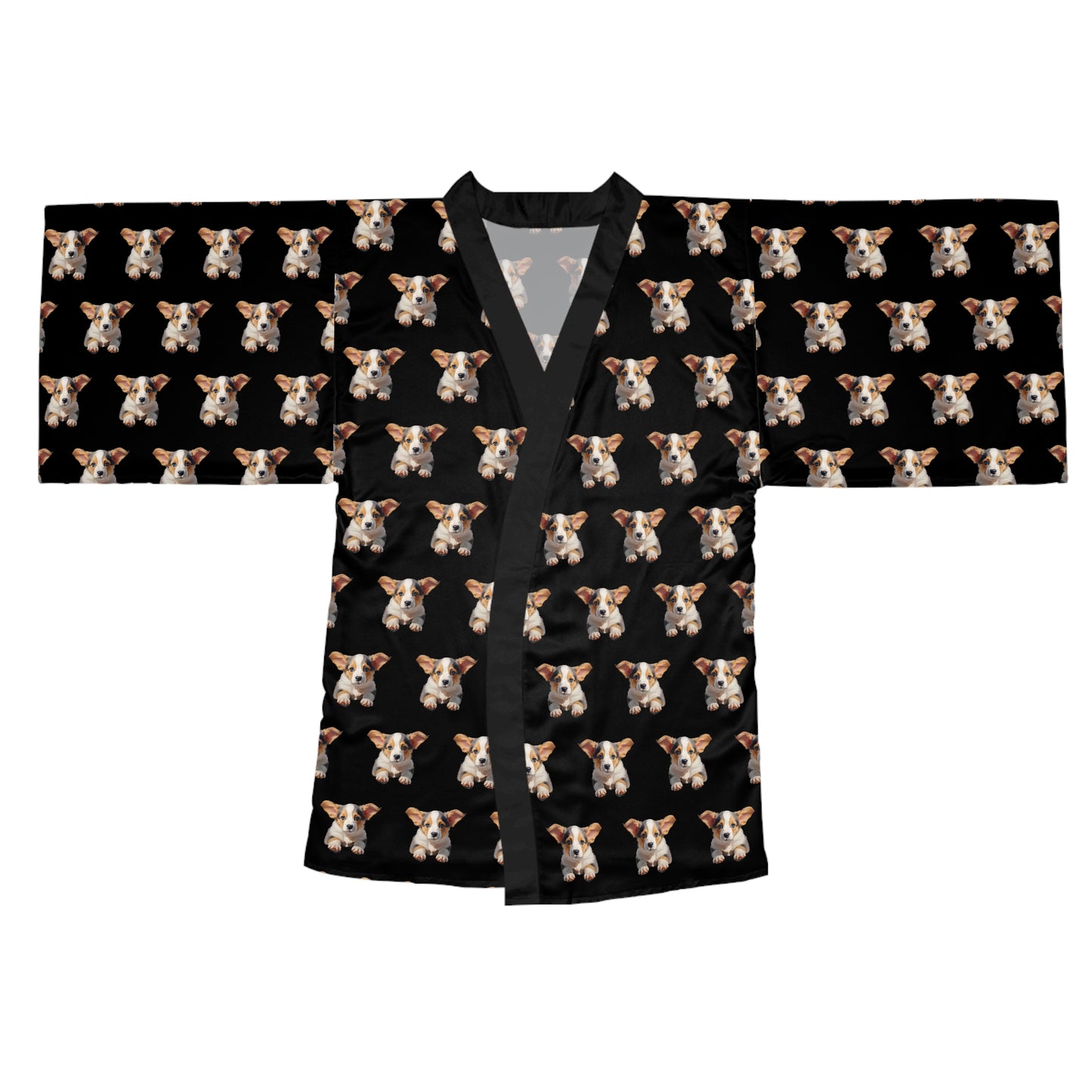 Puppy Portrait Kimono Robe