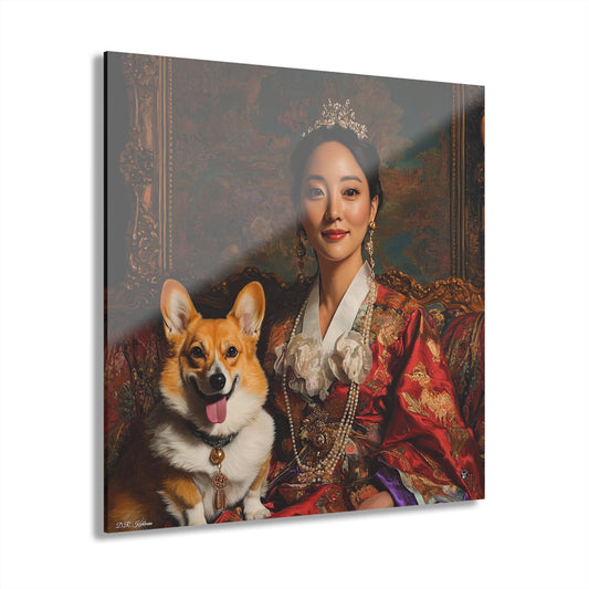 Korean Corgi Queen - Print on Acrylic