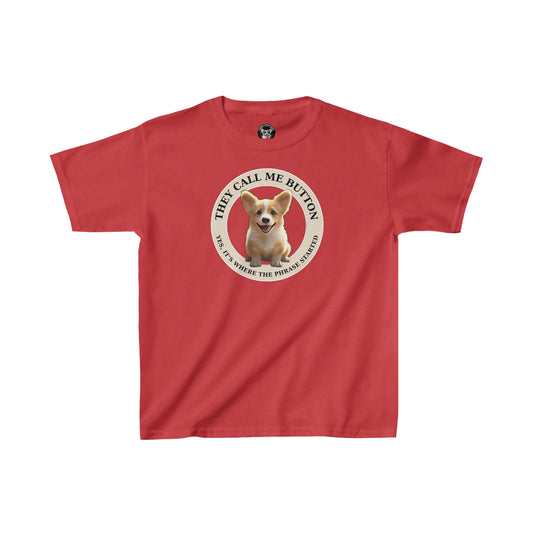 Cute as a Button - Kids Heavy Cotton Tee