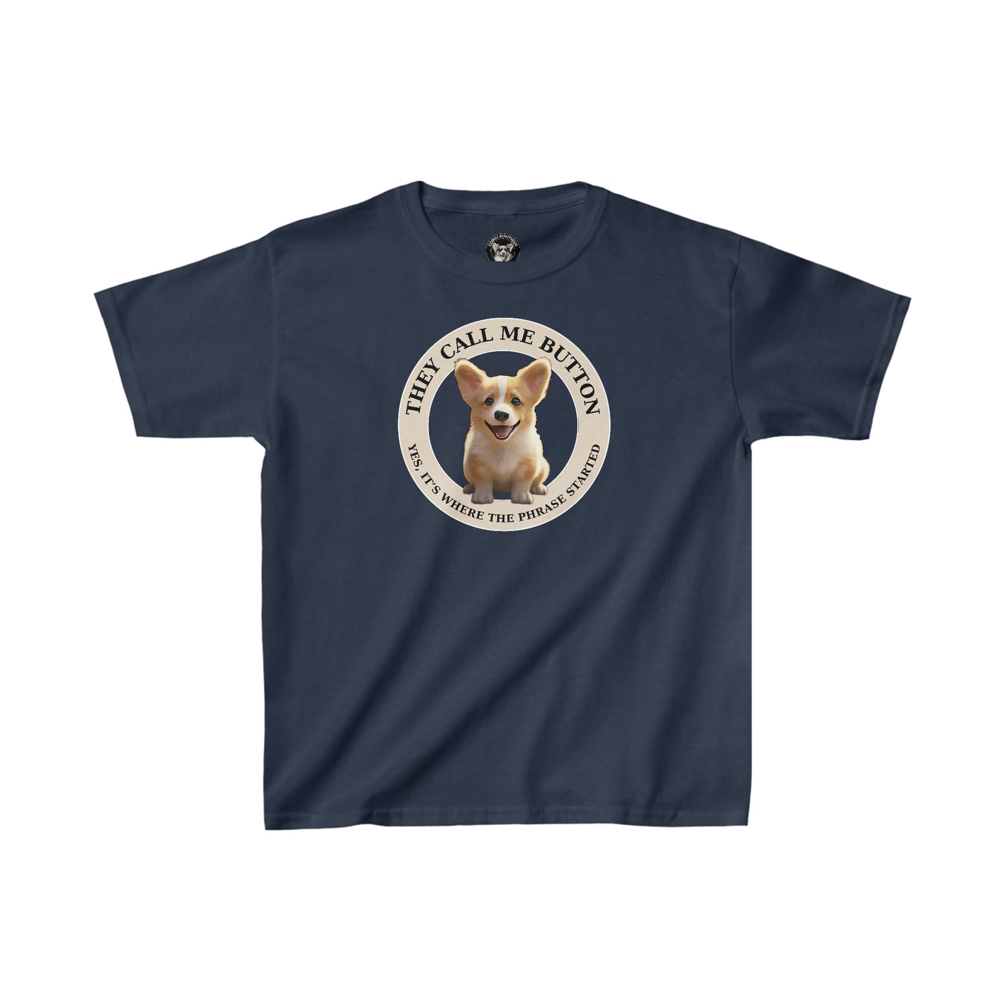Cute as a Button - Kids Heavy Cotton Tee