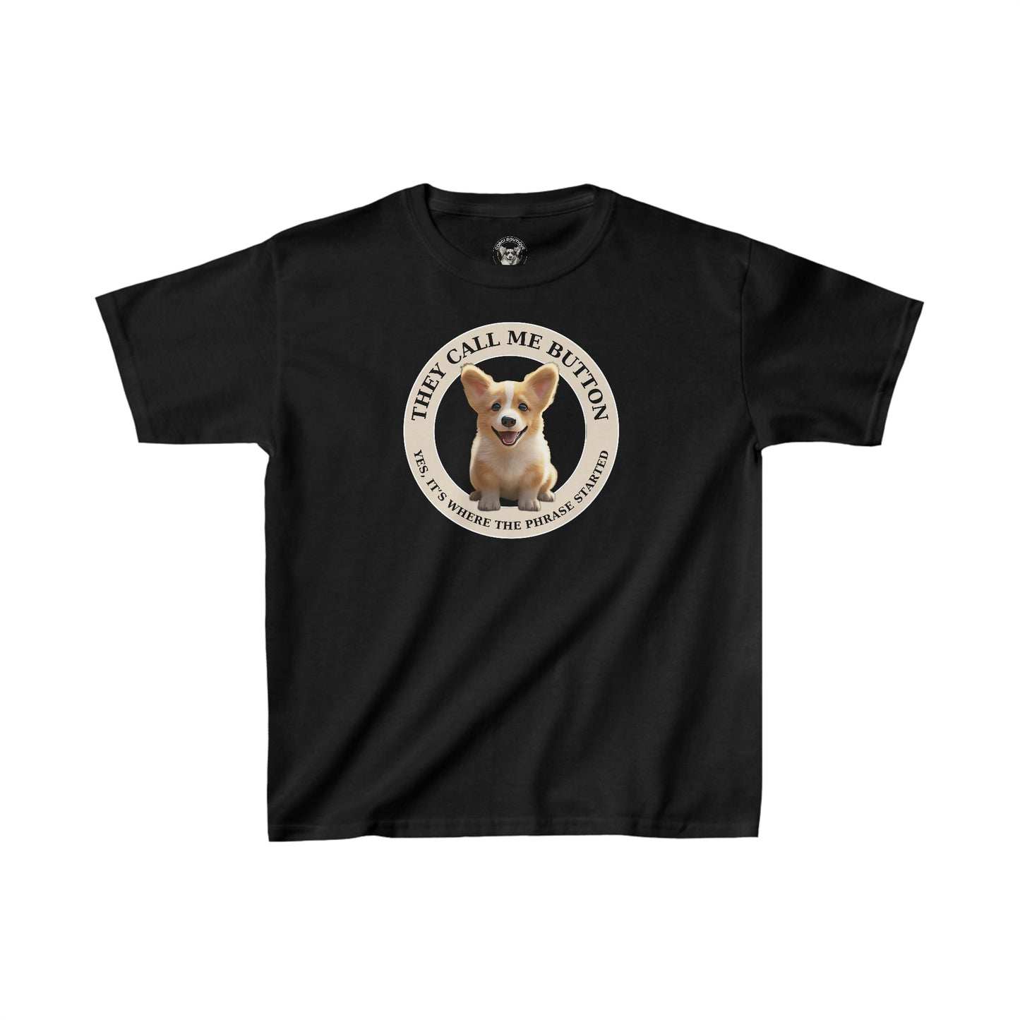 Cute as a Button - Kids Heavy Cotton Tee