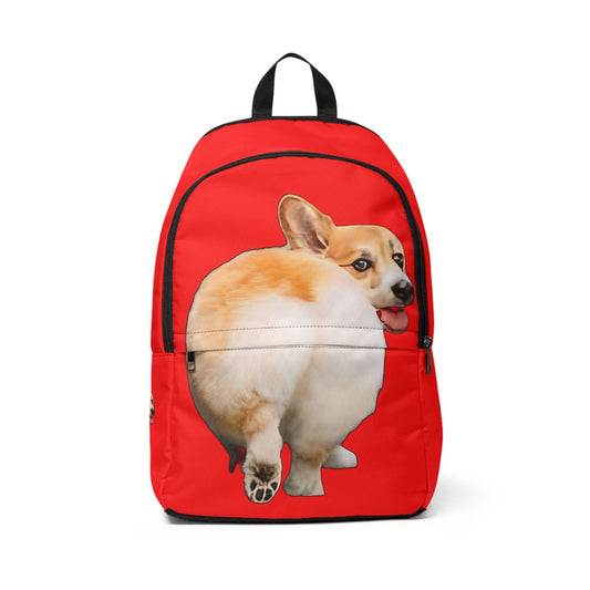 Baby Got Back Corgi Butt Strut Backpack — Cute Red Rucksack