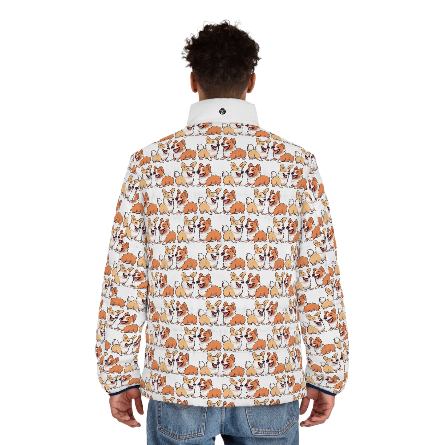 Corgi Couple Mosaic - Puffer Jacket